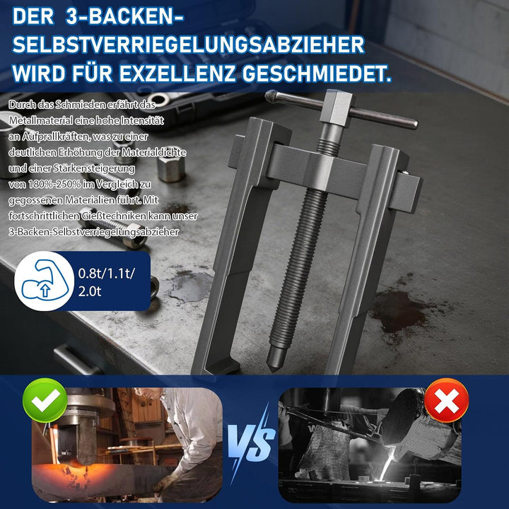 3X 2-Armig Lagerabzieher Set 3&