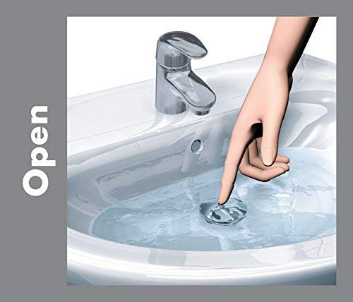 hansgrohe Ablaufgarnitur Push-Open für Waschbecken und Bidet mit Überlauf, Chrom, Chrom