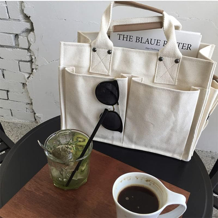 Angelkiss Canvas-Tasche mit Griff – grosse Kapazität, Messenger-Tasche, langlebig, mehrere Taschen,