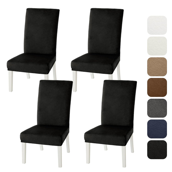 MIULEE Stuhlhussen 4er Set Stuhlhusse Samt Stretch Elastischer Stuhlbezug Abnehmbarer Waschbarer Stu