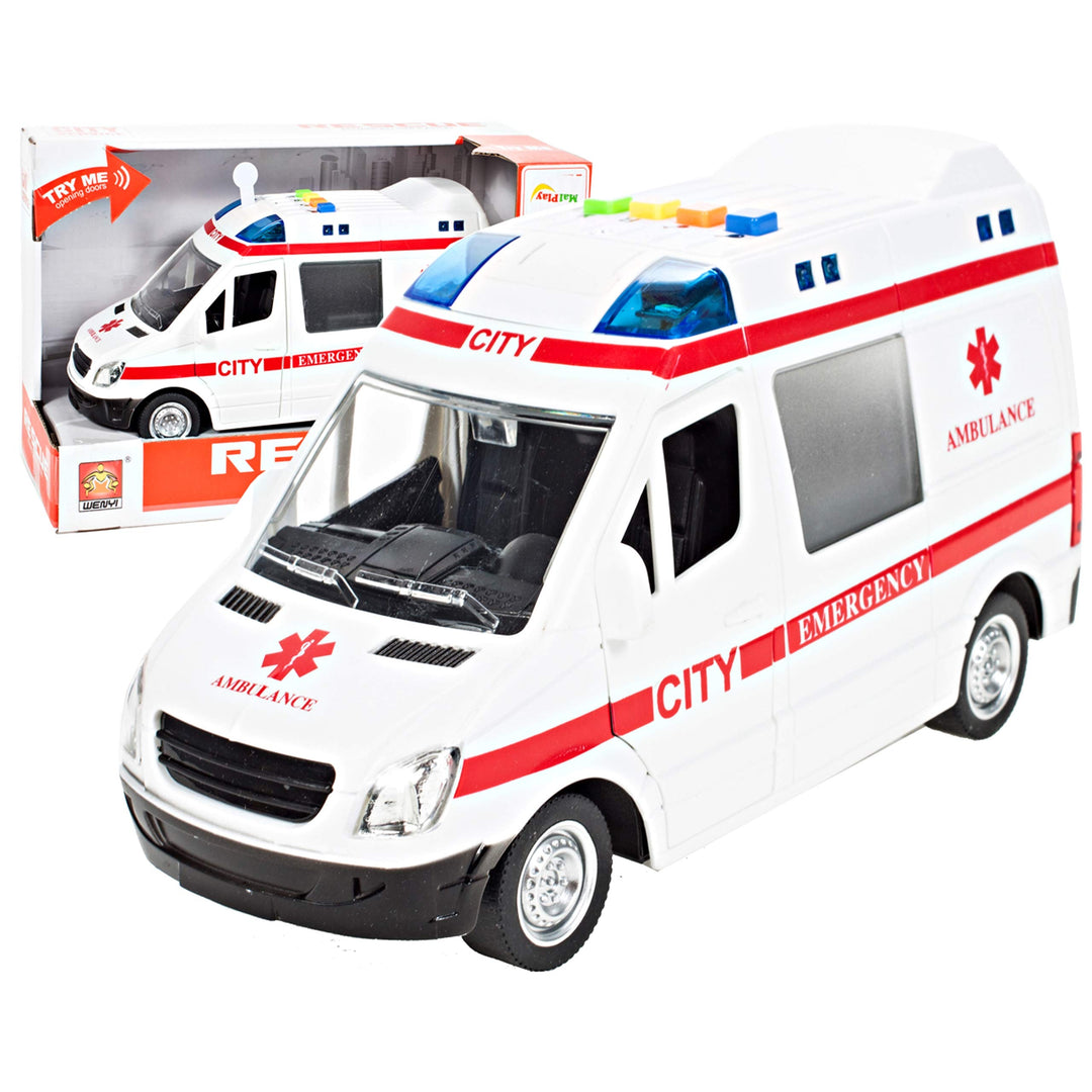 MalPlay Krankenwagen Spielzeug | 1:16 Mini Simulation | Krankenhaus Rettungswagen Notfallfahrzeug |