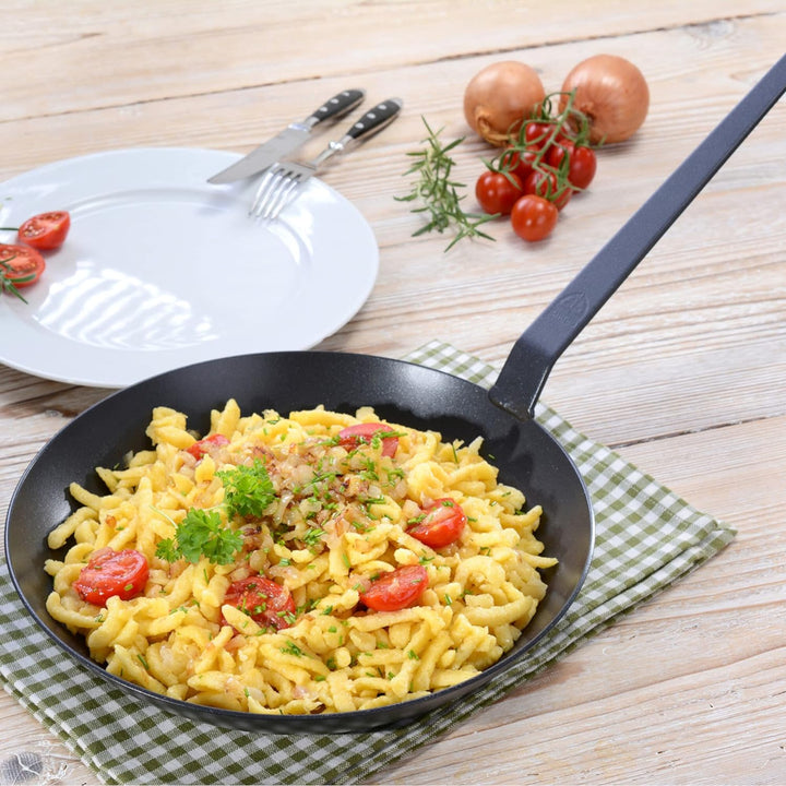 GRÄWE Hohe Eisenpfanne mit Keramikbeschichtung 'CERAHOME ECO PRO' Ø 28 cm hoher Rand, Ø 28 cm hoher