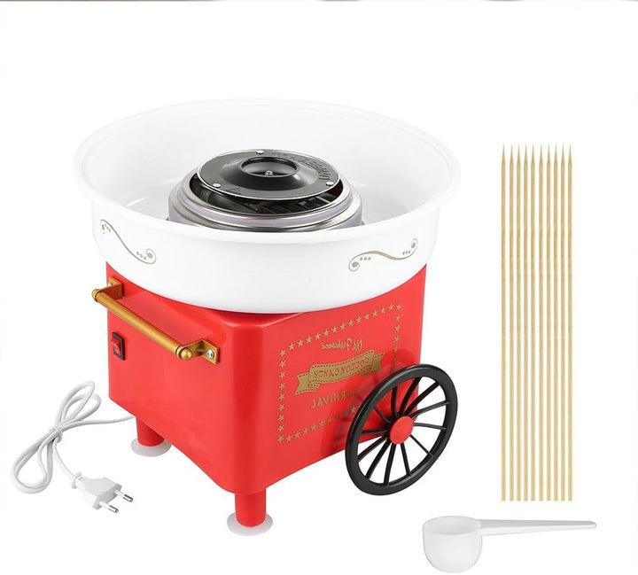 Zuckerwattemaschine, Zuckerwatte für Kinder, Zuckerwatte Maschine mit Stäbchen und Messlöffel, Cotto