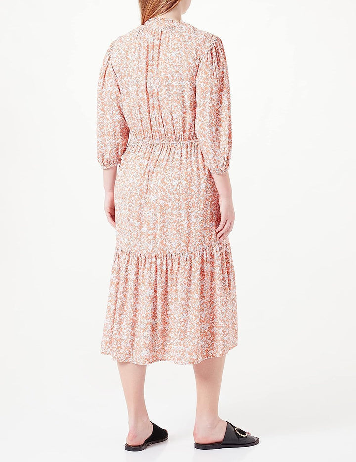 s.Oliver Damen Kleid lang, 38 Orange