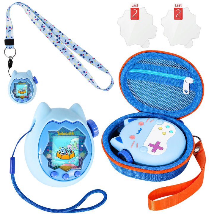 Silikon Hülle und Hartschalenkoffer kompatibel mit Tamagotchi Paradise Virtuelles Haustierspielzeug,