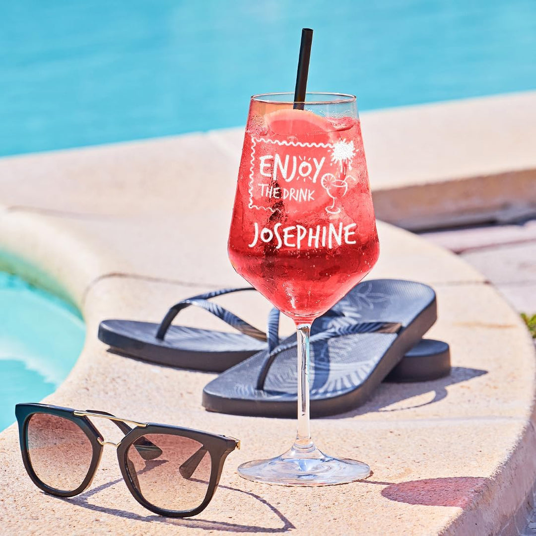 2 Gläser für Sarti Spritz mit Gravur - das Geschenk für Männer - zum Trinken von Aperol, Lillet und
