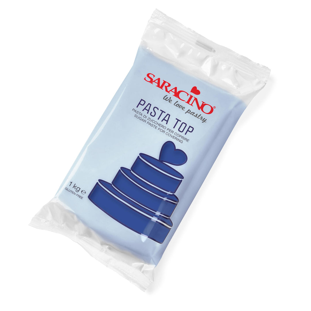 SARACINO We love pastry Zuckerpaste Top für Abdeckung 1000 g Made in Italy (BLU Navy) marineblau, ma