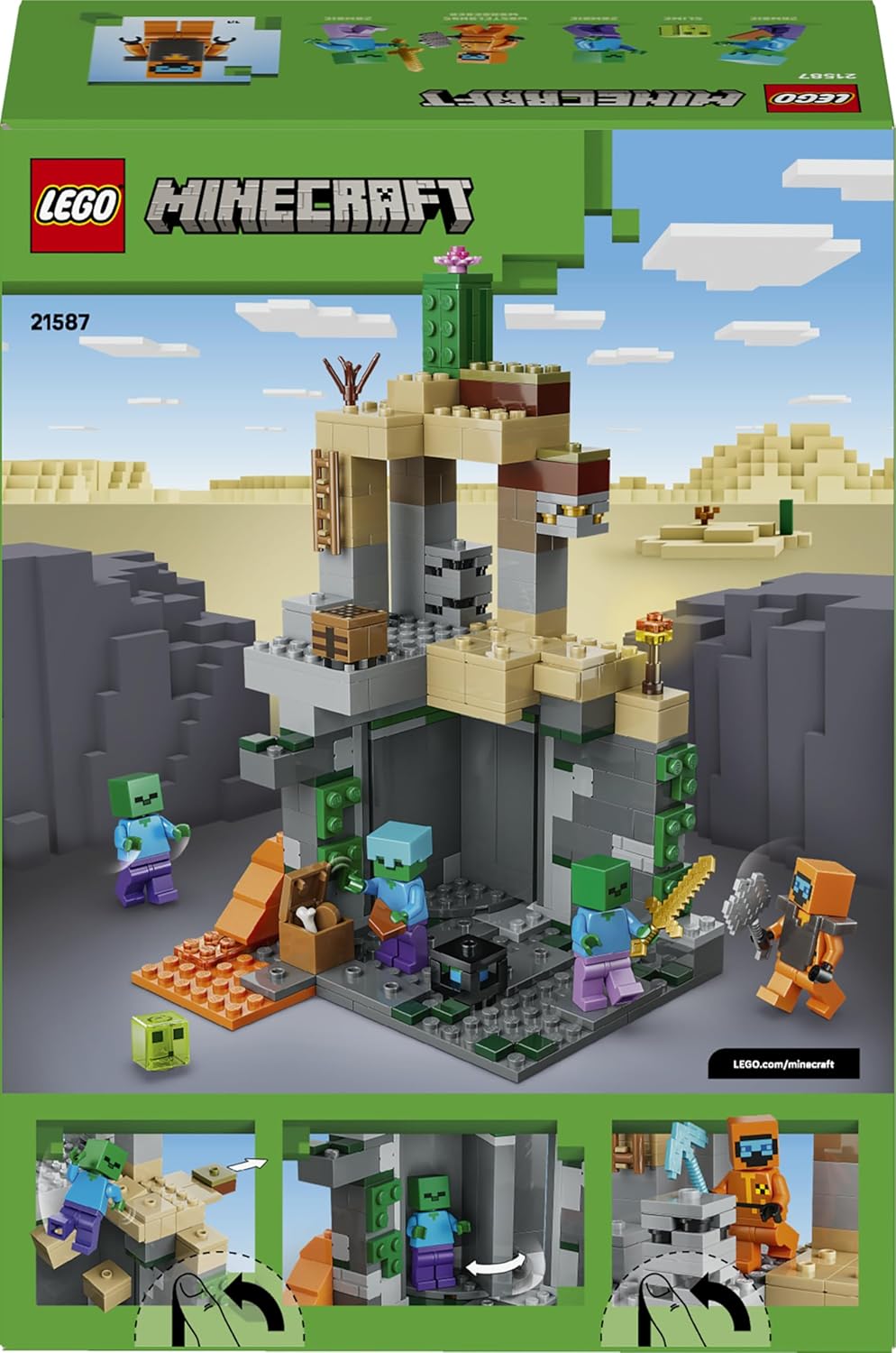 LEGO Minecraft Zombieverlies - Bauspielzeug für Rollenspiele - Minecraft-Spielset für Jungen und Mäd