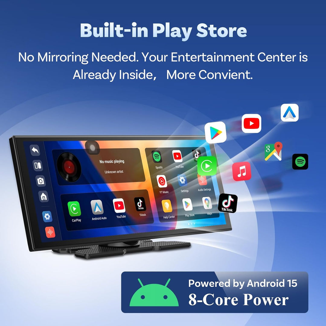 Ottocast Ottoscreen AI, 11,4 Zoll Carplay Display kompatibel mit Netflix/YouTube, Carplay Android Au