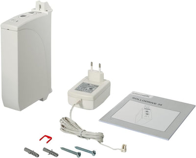 Schellenberg 22735 Elektrischer Gurtwickler Aufputz RolloDrive 35, bis 4 m² Rollladenfläche, für 14