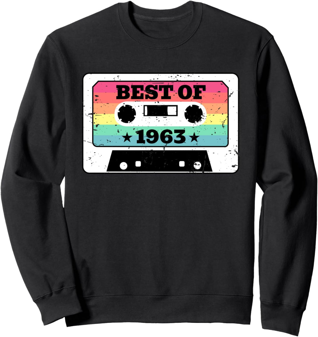 60. Geburtstag Design – Best Of 1963 Kassette Sweatshirt
