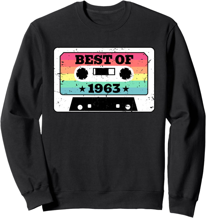 60. Geburtstag Design – Best Of 1963 Kassette Sweatshirt