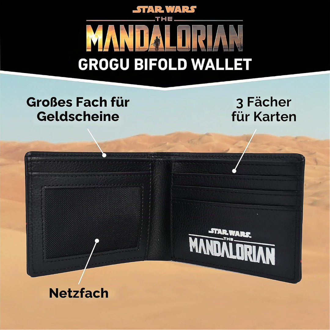 Concept One Disney Star Wars Mandalorian Slim Bifold Reisebrieftasche Grün, Gr&amp;
