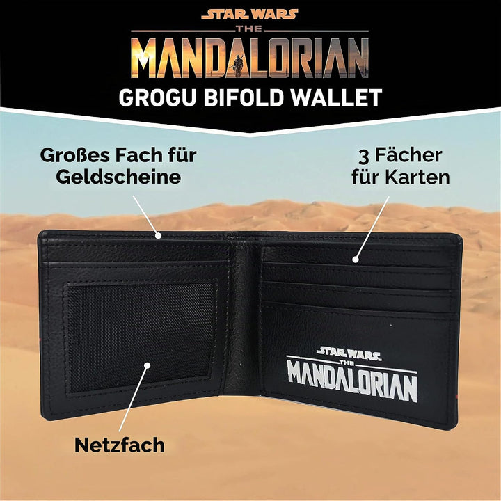 Concept One Disney Star Wars Mandalorian Slim Bifold Reisebrieftasche Grün, Gr&amp;
