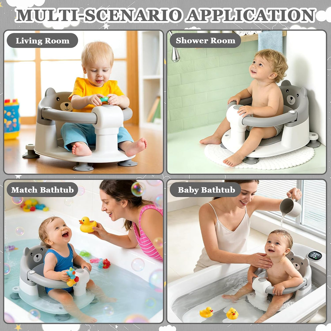 Baby Badewannensitz, Badewannensitz Ab 6 Monate, Badesitz Baby Badewanne Sitz, 360° Rundumschutz, Du