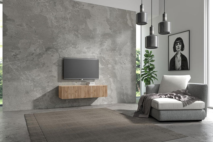 Wuun® TV-Lowboard Somero I 100cm bis 360cm I TV-Schrank &amp; Hängeschrank für Wohnzimmer I Verschiedene