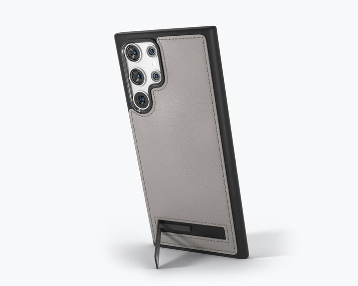 Snakehive Metro Lederhülle für Samsung Galaxy S23 Ultra || Echtleder Handyhülle mit Standfunktion ||