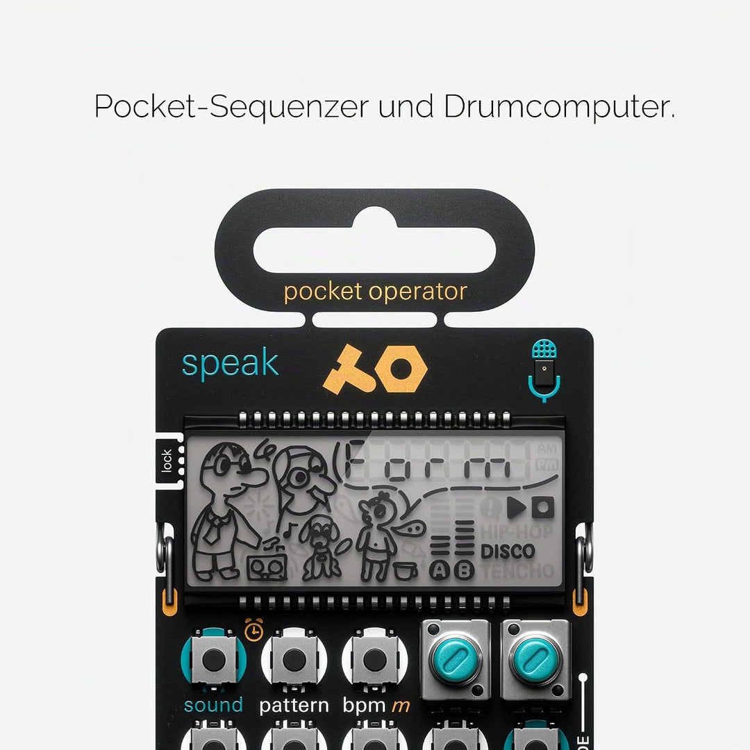 Teenage Engineering PO-35 Speak Pocket Operator - Vocal-Synthesizer und Sequenzer mit eingebautem Mi