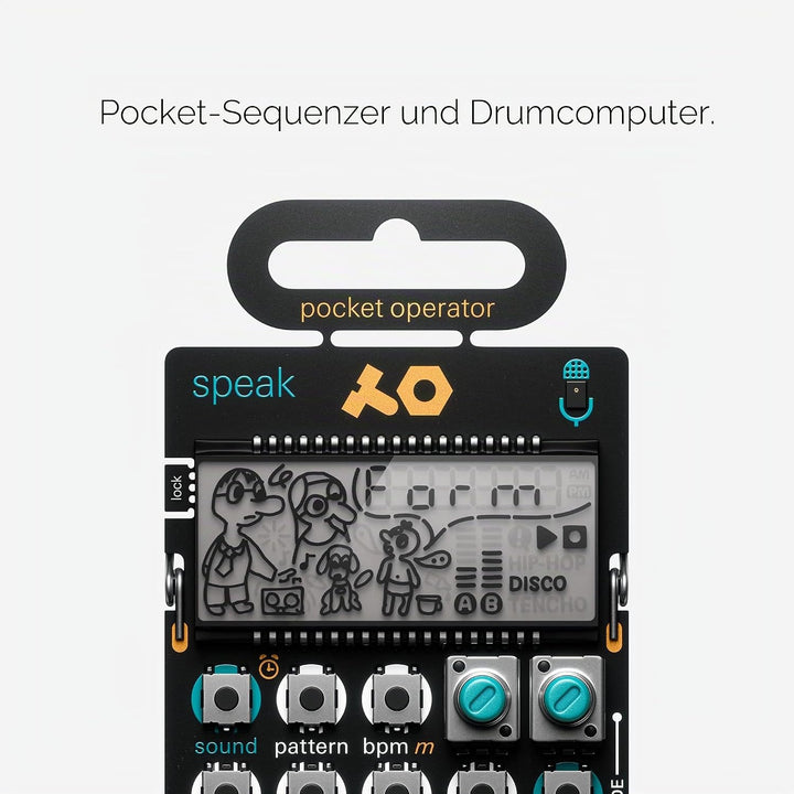 Teenage Engineering PO-35 Speak Pocket Operator - Vocal-Synthesizer und Sequenzer mit eingebautem Mi