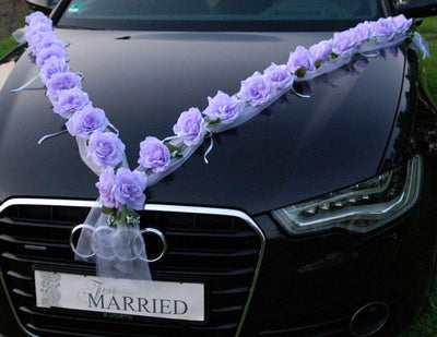 Rosen Girlande Braut Paar Rose Deko Dekoration Autoschmuck Hochzeit Car Auto Wedding ®Auto-schmuck D