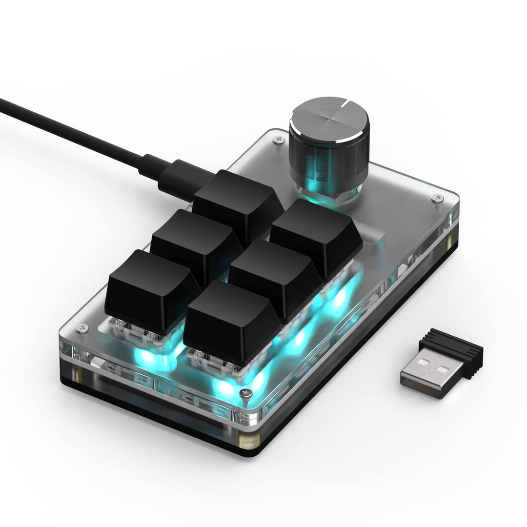 BRIMFORD Programmierbare Mini-Tastatur, programmierbar, 2,4 G, kabellos, USB-C, mechanisch, Hot-Swap