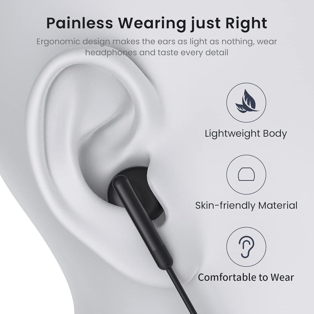 USB C Kopfhörer für iPhone 17 Air 16 15 Plus Pro Max iPad Pro In-Ear Kopfhörer mit Kabel USB C, Mikr