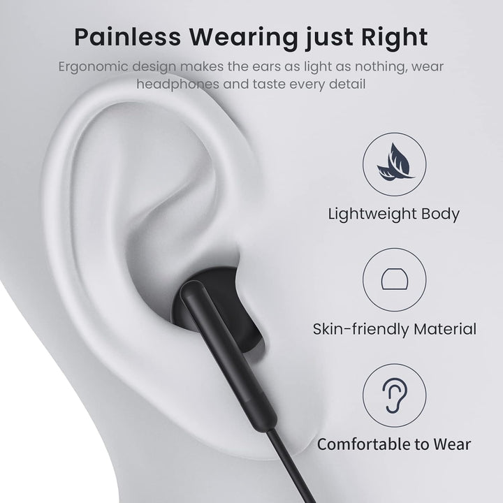USB C Kopfhörer für iPhone 17 Air 16 15 Plus Pro Max iPad Pro In-Ear Kopfhörer mit Kabel USB C, Mikr
