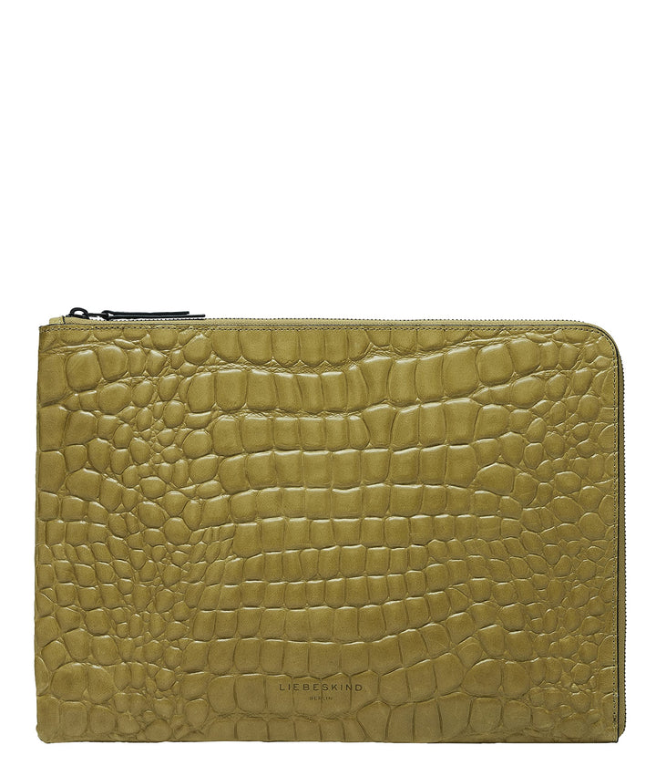 Liebeskind Damen Pb Croco Laptop/Tablet Case Matcha, Matcha