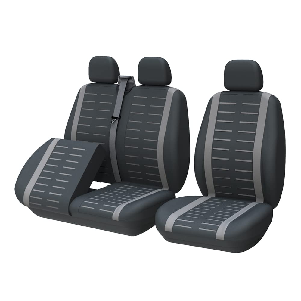 TOYOUN Universal Sitzbezüge Auto für Transporter LKW - Kompatibel mit Geteilter Basis Sitzunterseite