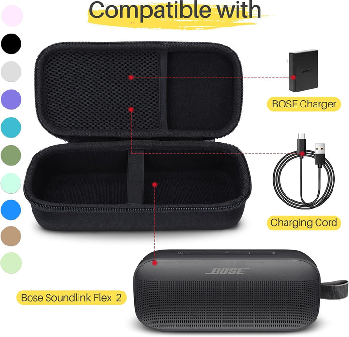 Hart Schutz Hülle Etui für Bose SoundLink Flex (2 Gen) / Flex Tragbarer Lautsprecher Weiss Etui für