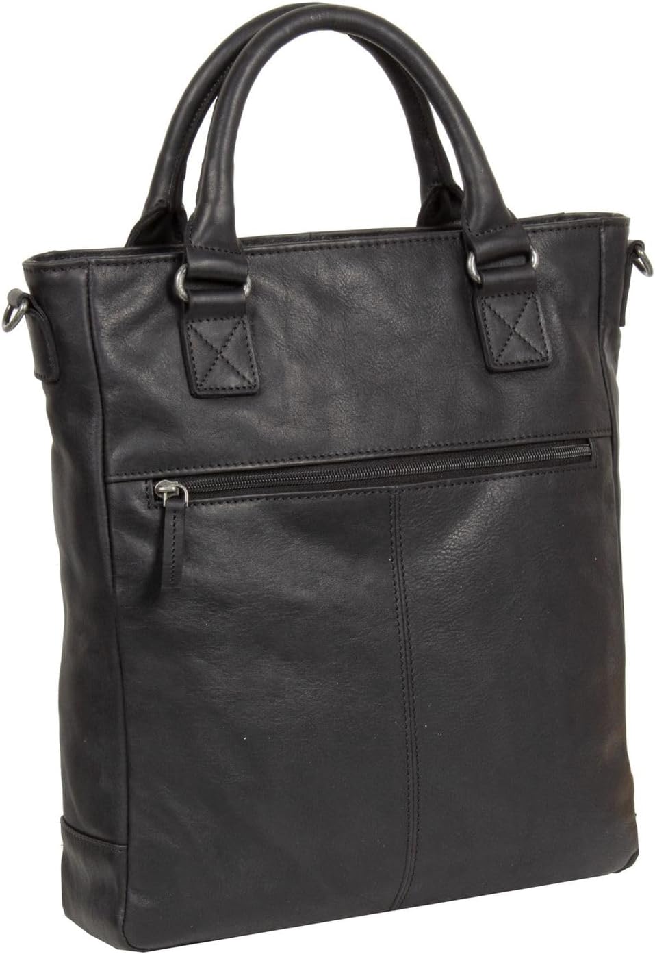 Mustang Memphis Leder Umhängetasche Shopper Schwarz