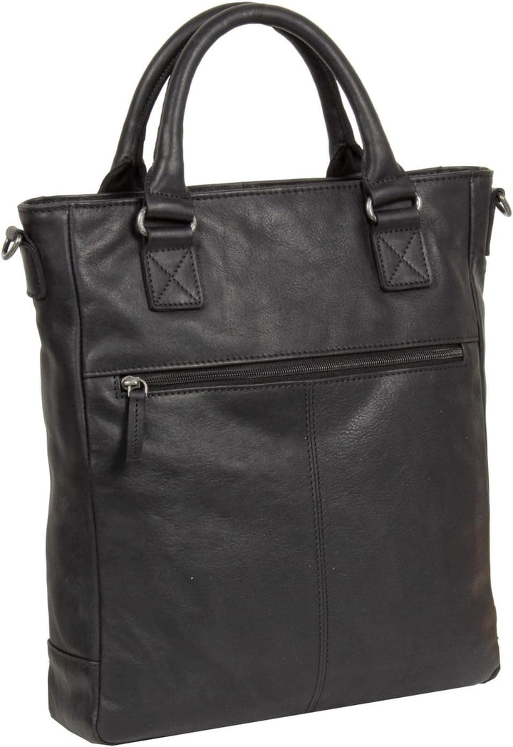 Mustang Memphis Leder Umhängetasche Shopper Schwarz
