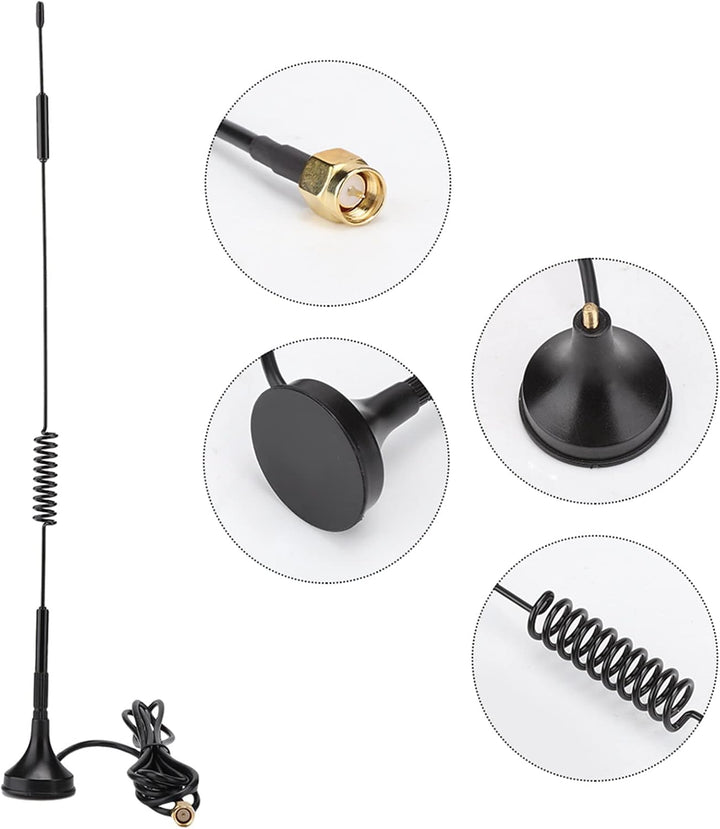 SMA Aussenantenne, 10 dBi, Hochleistungsantenne, 31 cm, Magnetische Saugnapfantenne, für Funkmodul