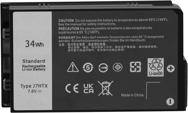 ARyee J7HTX Akku kompatibel mit Dell Latitude 7202 7212 Rugged Extreme Tablet Serie, Ersatz für J7HT