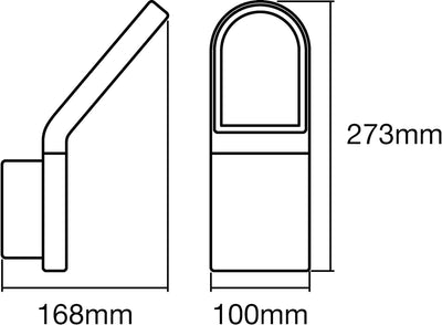 Ledvance LED Wand- und Deckenleuchte, Leuchte für Aussenanwendungen, Warmweiss, 168,0 mm x 100,0 mm