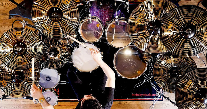 Meinl Cymbals Classics Custom Dark Hihat 15 Zoll (Video) Schlagzeug Becken – Paar – (38,10cm) B12 Br
