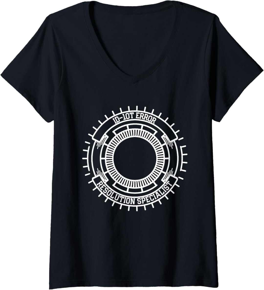 Funny Tech Support IT ID-10T Error Resolution Specialist T-Shirt mit V-Ausschnitt