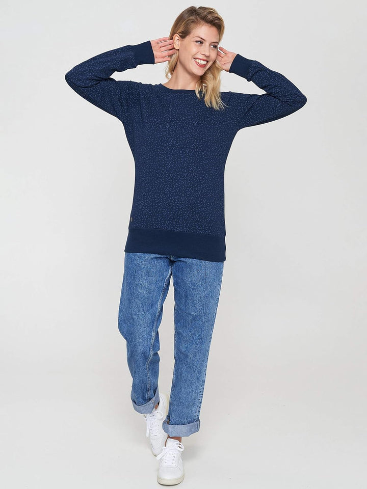 mazine Damen Moon Sweater - Navy/Printed - XL