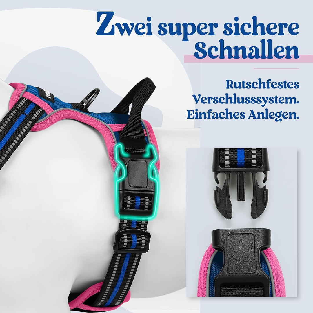 rabbitgoo Hundegeschirr Mittelgrosse Hunde, Anti Zug Geschirr mit Kontrolle, No Pull Verstellbar Hun