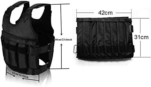 Estink Gewichtsweste(Leere Weste ohne Stahlplatte), Verstellbare Trainingsweste Gilet Gewichtete, Ma