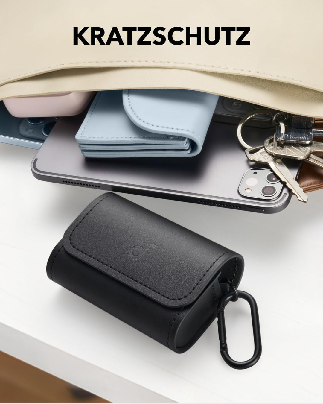 soundcore von Anker, Reise-Etui für AeroFit Serie, für alle AeroFit Earbuds, Kratzfest, tragbar, mit
