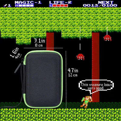 Aenllosi Hard Carrying Case for Game & Watch: The Legend of Zelda, Nur Tasche Green, Green