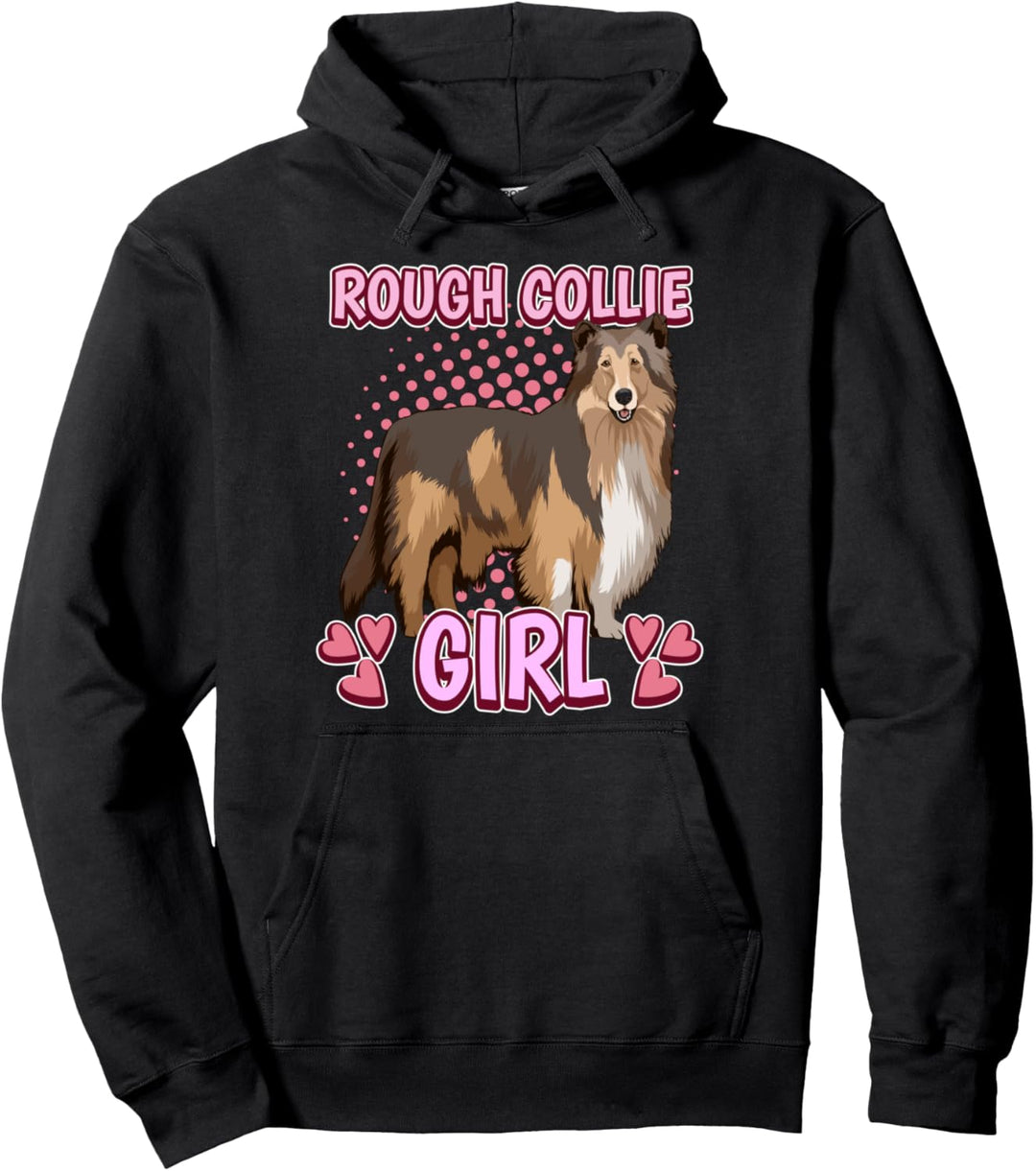 Langhaarcollie Mädchen Rough Collie Girl Langhaarcollies Pullover Hoodie