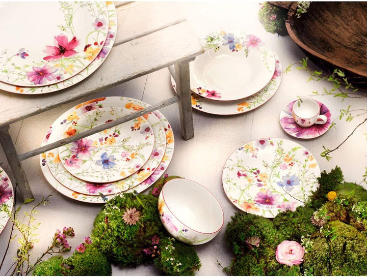 Villeroy &amp; Boch Mariefleur Basic Suppenteller 6er Set 23cm weiss bunt Porzellan