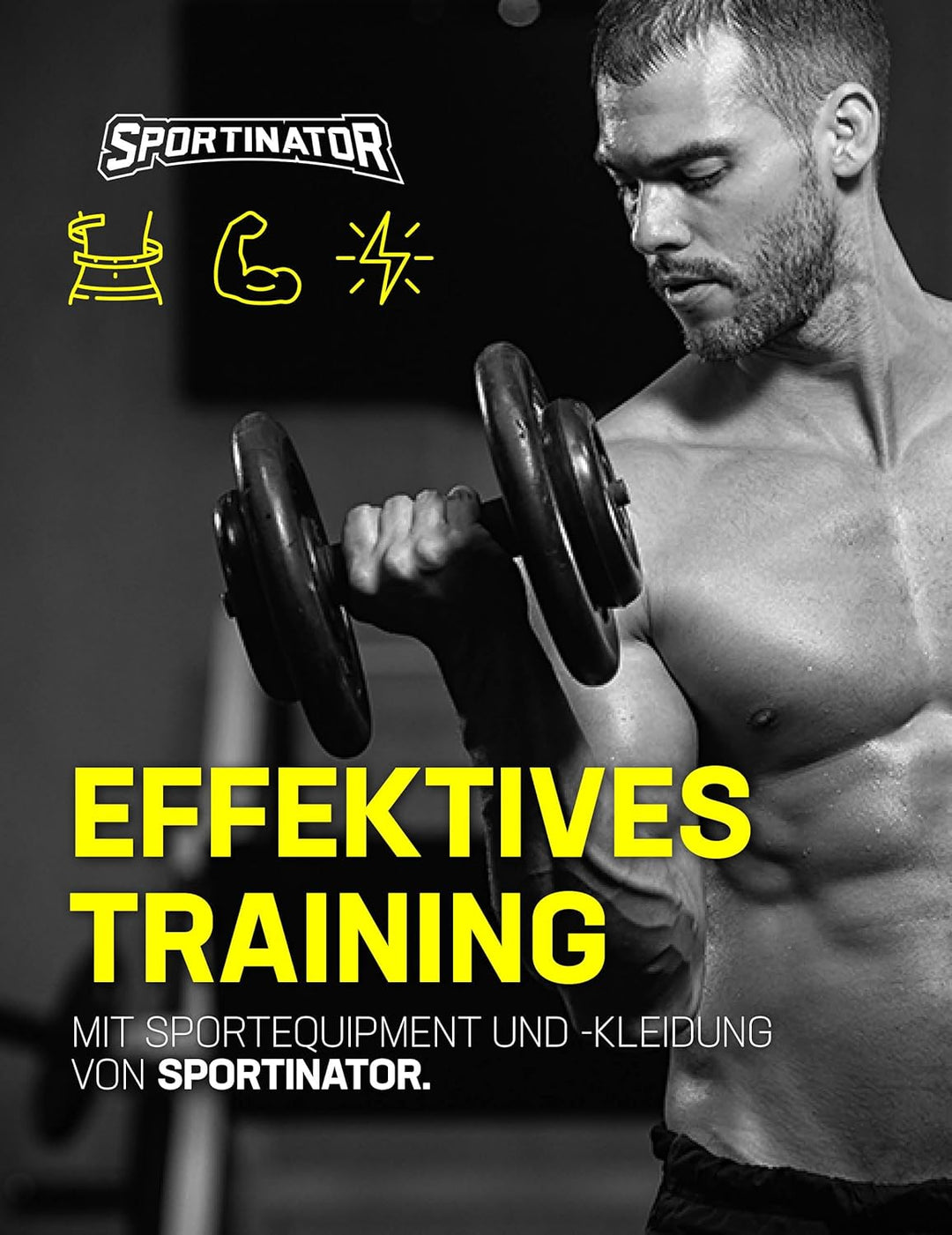 SPORTINATOR® Klimmzugstange zum Einspannen im Türrahmen, für dein Home-Gym. Länge 60–102 cm, kompakt