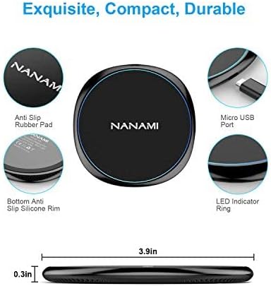 NANAMI Wireless Charger mit 20W USB C PD Adapter,10W Schnelles Drahtloses Ladegerät für Samsung Gala