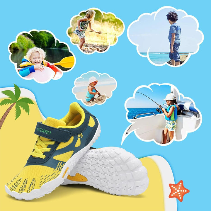 Saguaro Trailschuhe für Kinder, Mädchen, Sportschuhe, atmungsaktiv, rutschfest 24 EU Gelb, 24 EU Gel