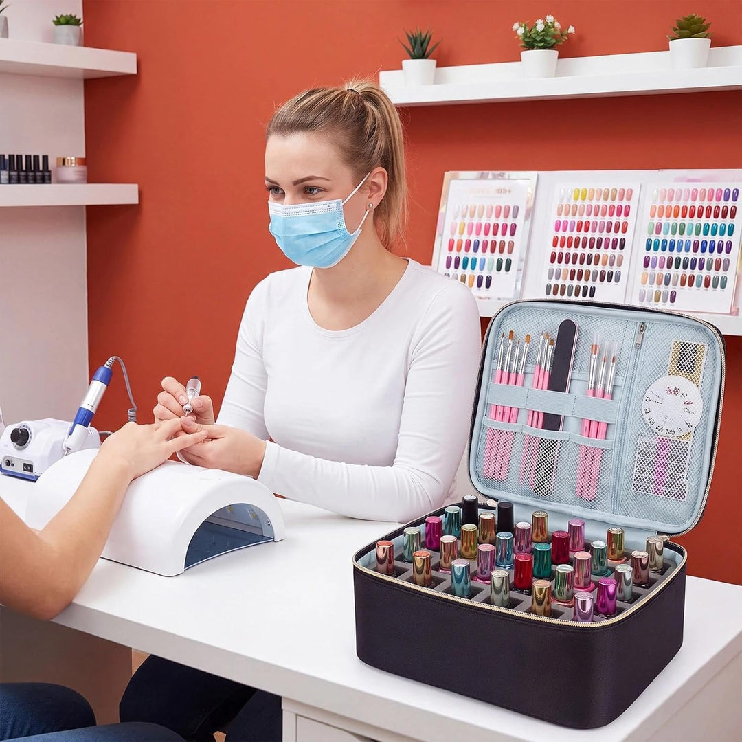 Doppelschicht Nagellack Aufbewahrung, Tragbarer Nagellack Organizer