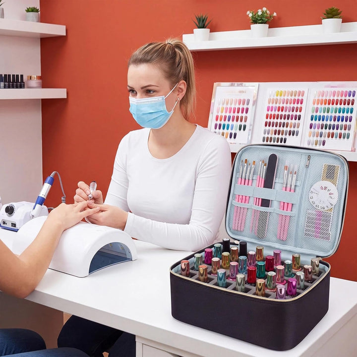 Doppelschicht Nagellack Aufbewahrung, Tragbarer Nagellack Organizer