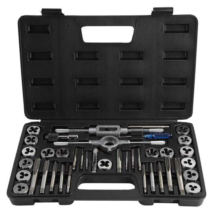 Gewindebohrer Set 40-tlg Gewindeschneidsatz M3-M12 Gewindeschneider Hand Gewindebohrer und Schneidei